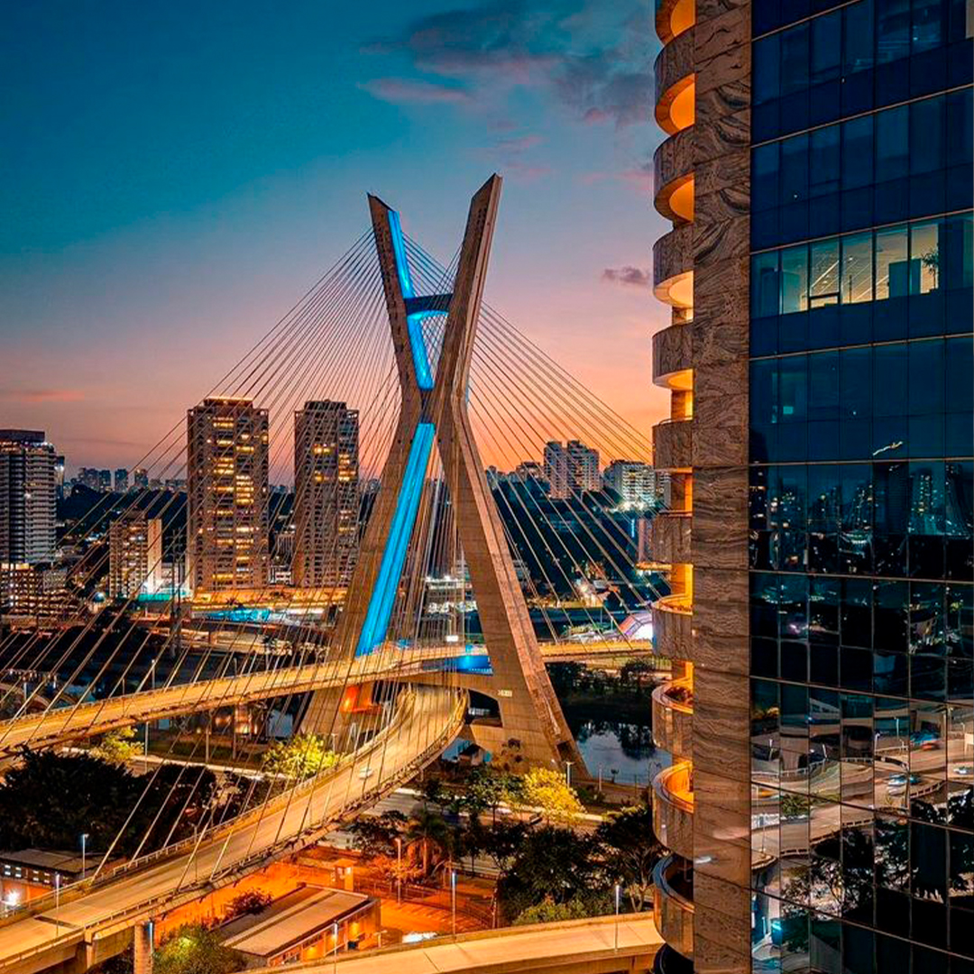 São Paulo skyline at sunset
